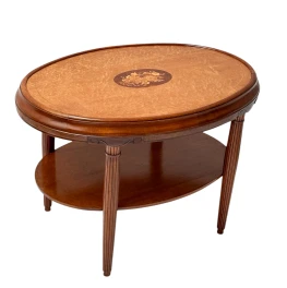 French Art Deco Walnut Center Table, 1930s